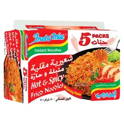Indomie Fried Noodle Hot & Spicy Pack 5 pcs 80 gm