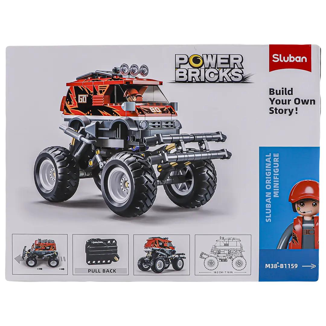 Sluban Red Desert Car Assembly 261 pcs - view 3