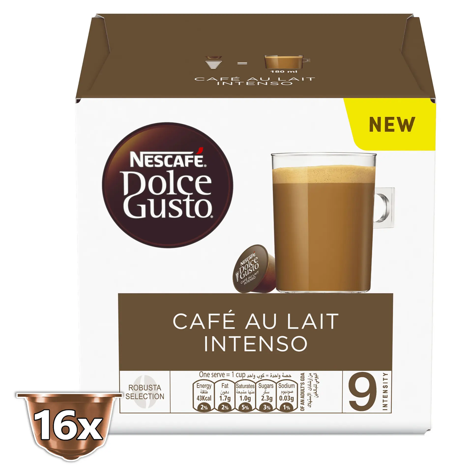 Nescafe Dolce Gusto Café Au Lait Intenso 16 Capsules - view 1