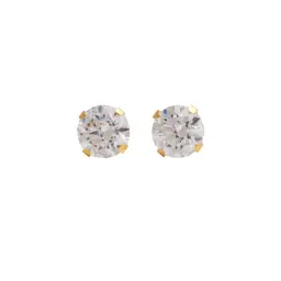 Studex Gold Plated 5mm Cubic Zirconia- Earrings For Sensitive Ears