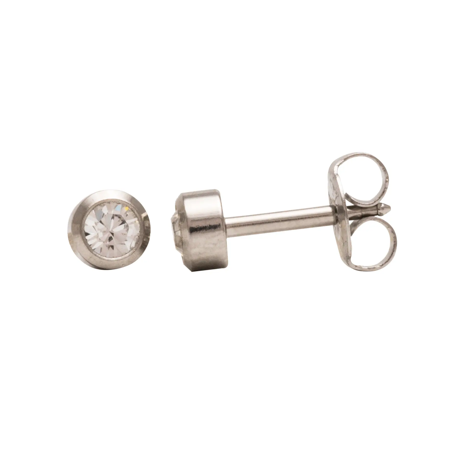 Studex Birthstone Apr Crystal Card Stainless Steel - Earrings For Sensitive Ears - view 3