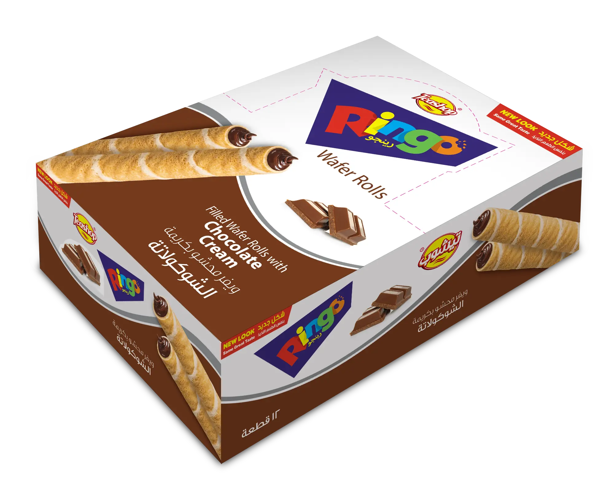 Teashop Ringo Wafers Rolls Filled Chocolate Cream 16 gm - view 1