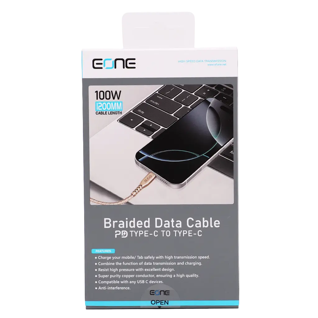Eone Nylon Cable C To C 100W 1.2M White - view 4