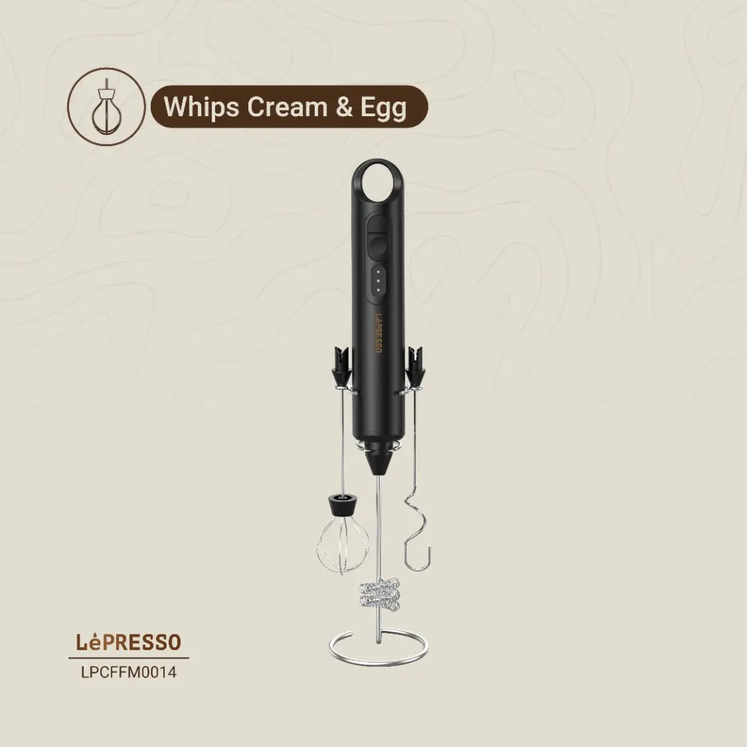 LePresso Forthmate Milk Frother With Interchangeable Whisks - view 5