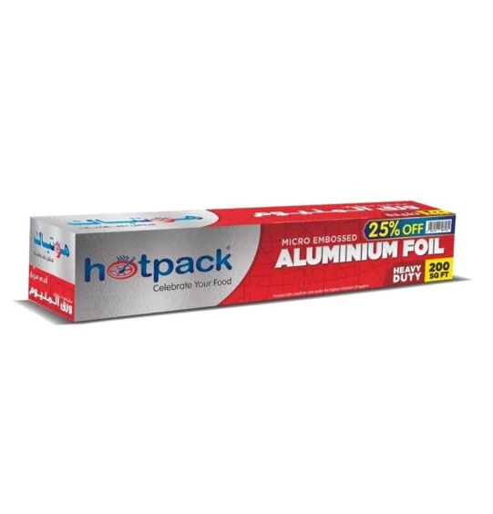 Hotpack Embossed Aluminum Foil Roll 200 Sq.Ft 30 Cm 1 Roll