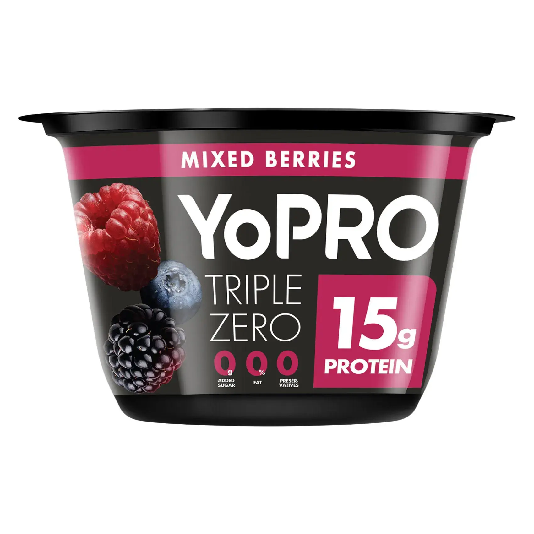 YoPRO Triple Zero Yoghurt Mixed Berries 150 Gm - view 1