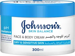 Johnson's Skin Balance Face & Body Cream Dry & Sensitive Skin 300 Ml