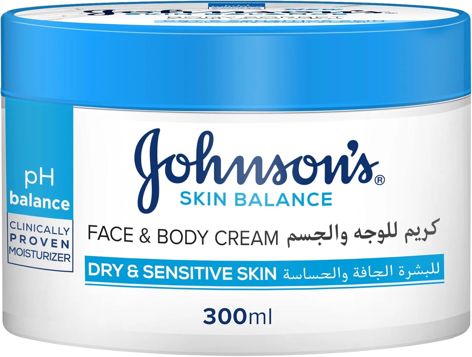 Johnson's Skin Balance Face & Body Cream Dry & Sensitive Skin 300 Ml
