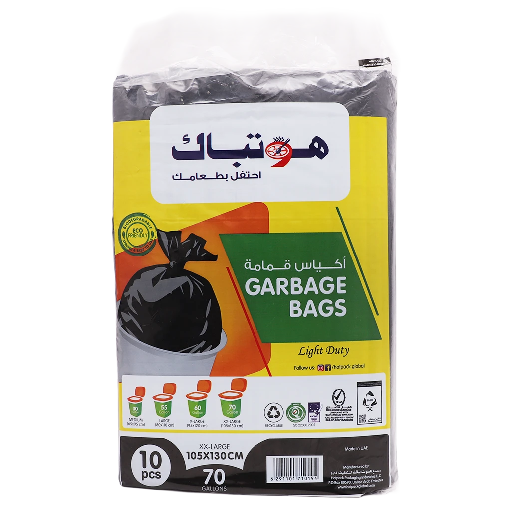 Hotpack Garbage Bag 105X130 cm Regular Economy 70 Gallon 10 pcs
