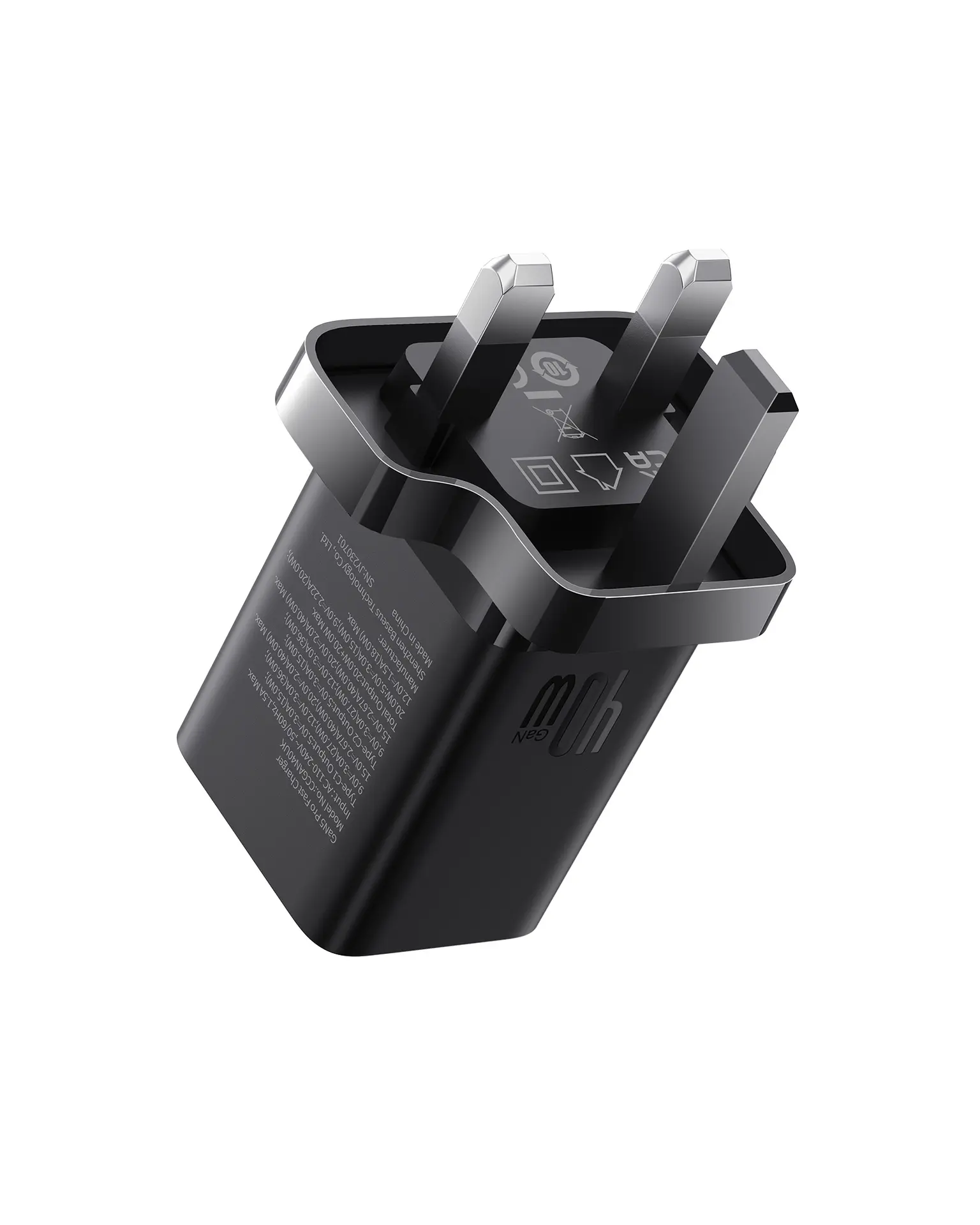 Baseus Gan5Pro Fast Charger Cc40Wuk Cluster Black  2 Usb C Port - view 1