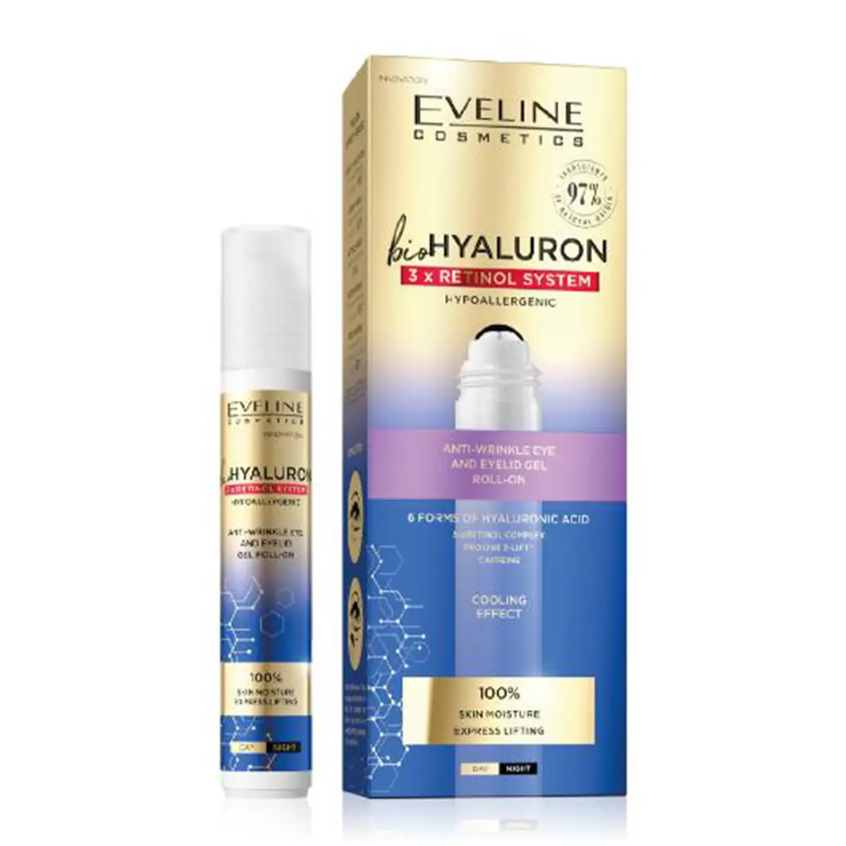 Eveline Bio Hyaluron Anti-Wrinkle Eye Gel Roll On 15 ml - view 6