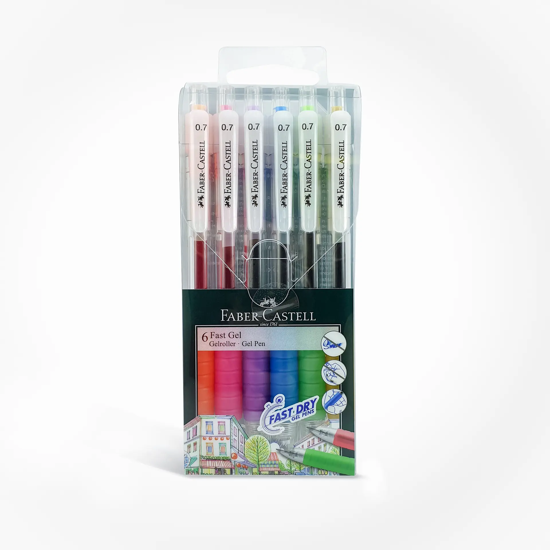 Faber Castell Air Gel 0.7Mm Wallet Of 6 pcs Asstorted - view 1