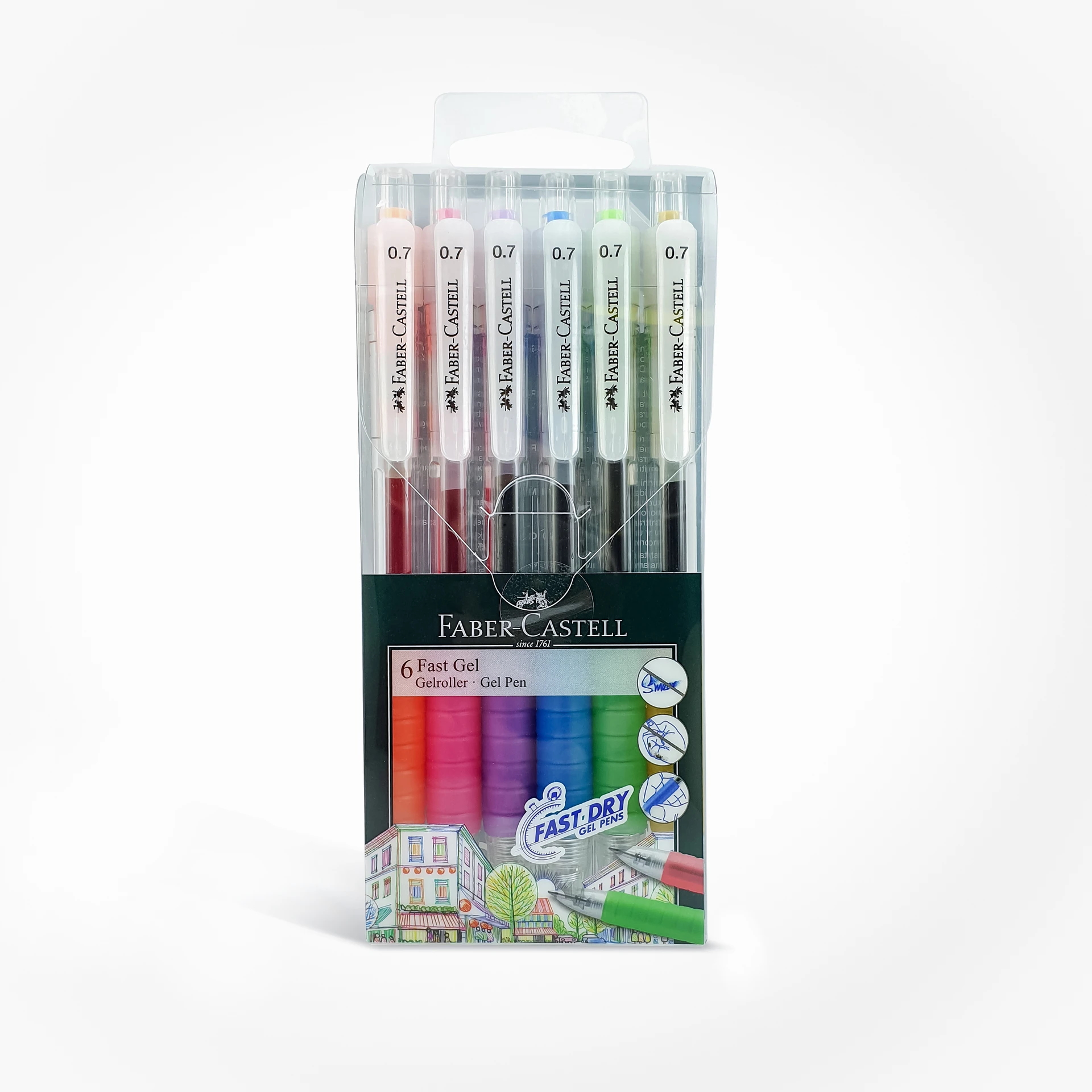 Faber Castell Air Gel 0.7Mm Wallet Of 6 pcs Asstorted