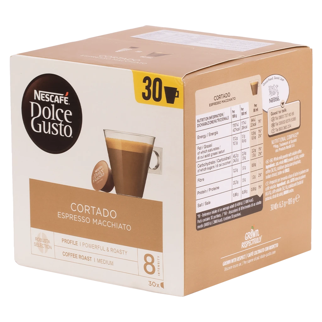 Nescafe Dolce gusto Cortado Espresso Macchiato Xl 30 Pods