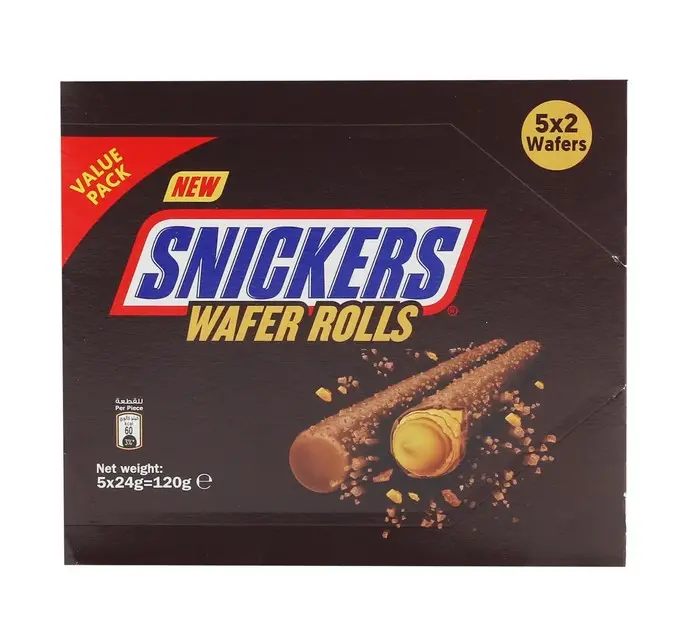 Snickers Wafer Rolls 24GmX5 - view 1