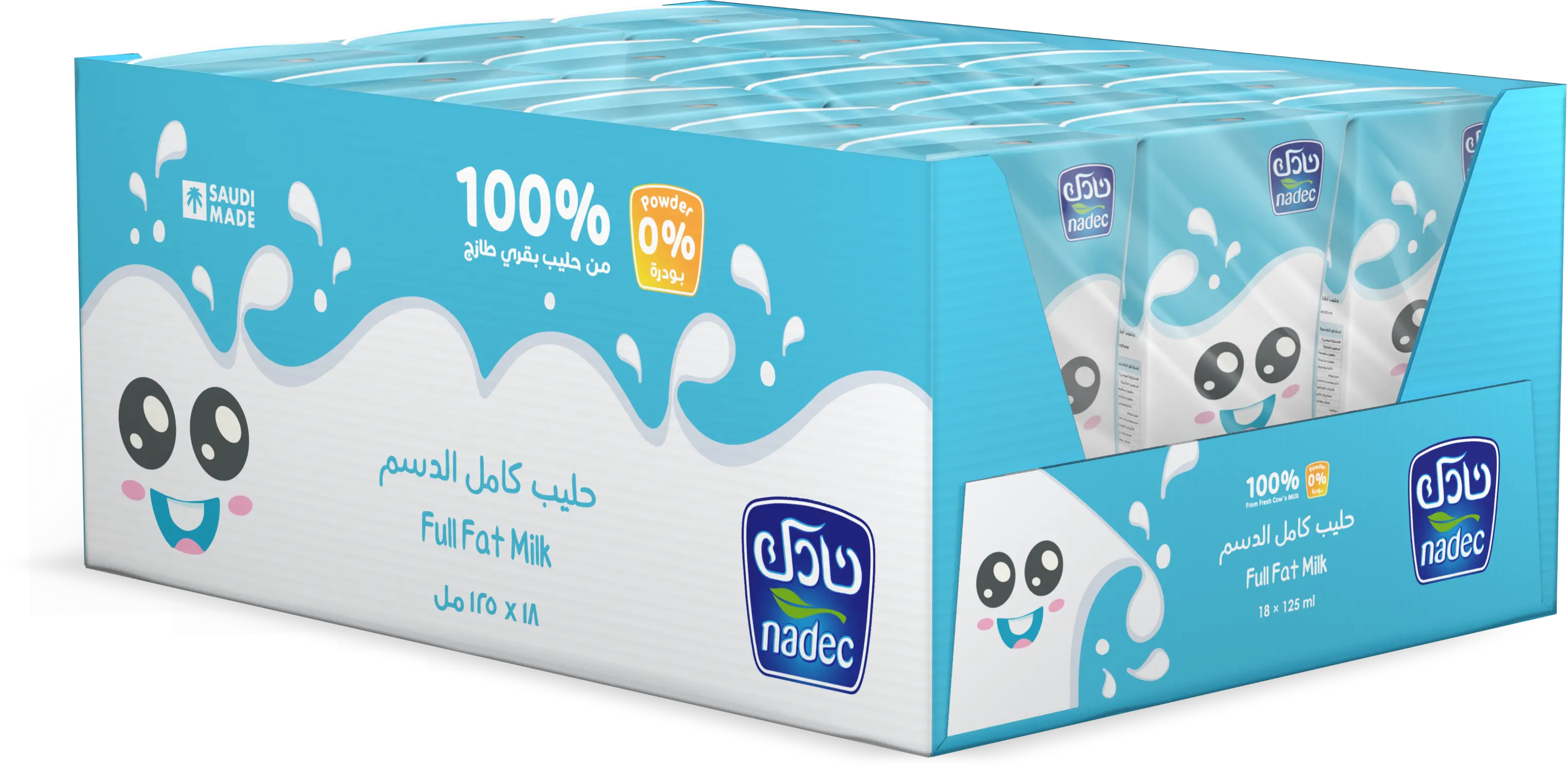 Nadec Full Fat Milk 18 pcs 125 ml - view 1