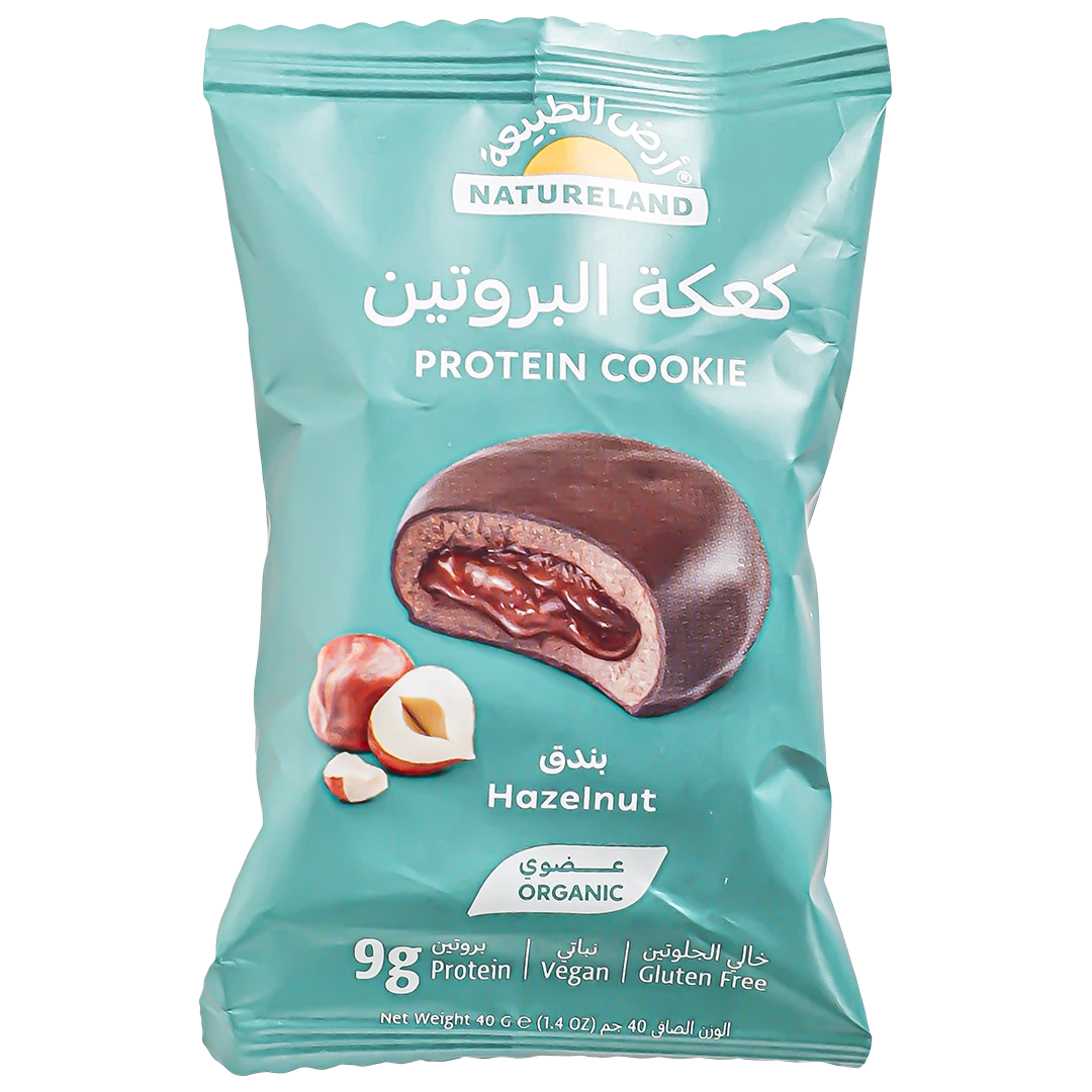 Natureland Organic Protein Cookie  Hazelnut 40 gm