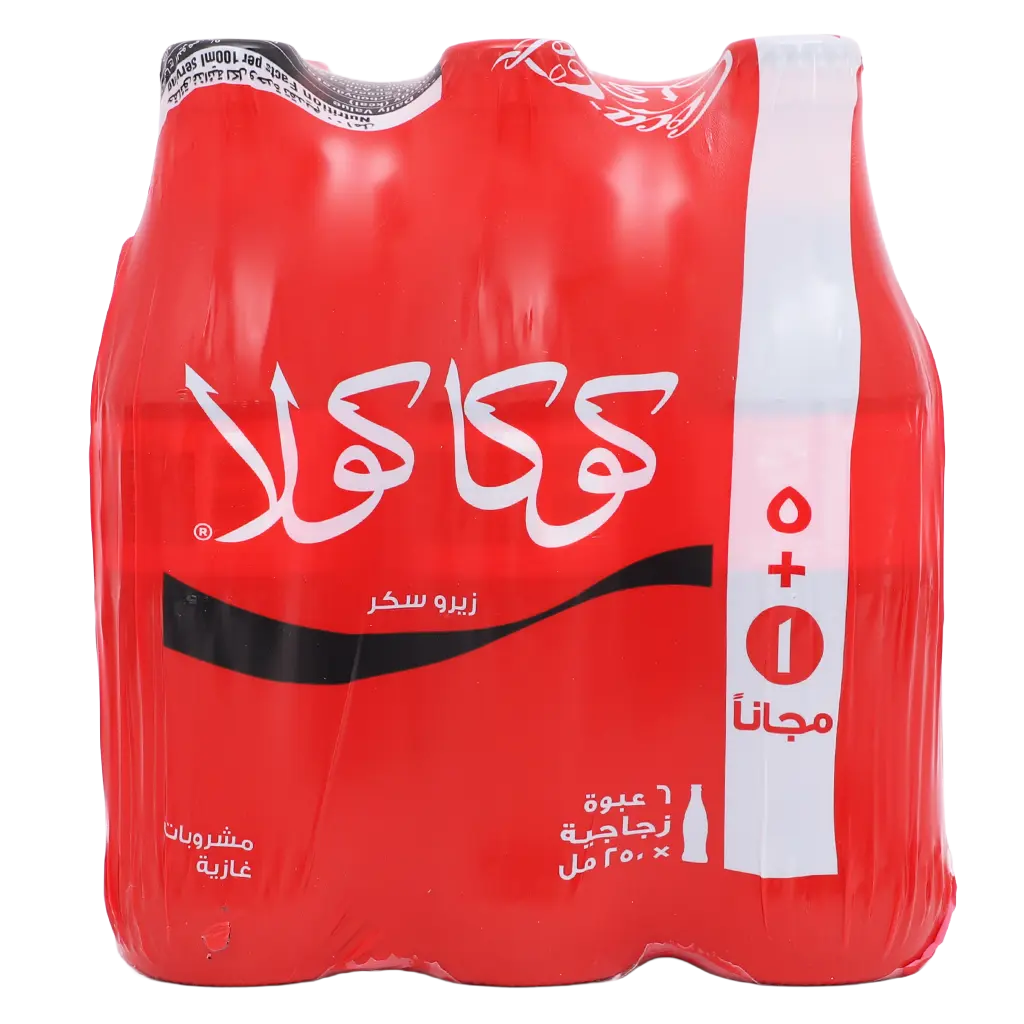 Coca Cola Zero Soft Drink Glass 6 pcs (5+1 FREE) *250 ml   - view 2