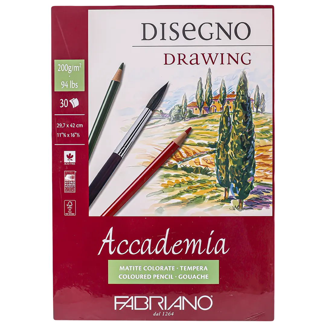 Fabriano Academia Sketchbook 30 Sheets 200gsm 29.7 * 42 cm - view 1