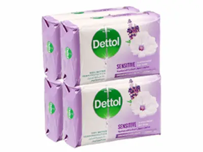 Dettol Sensitive Anti Bacterial Soap Bar 4X120G - view 1