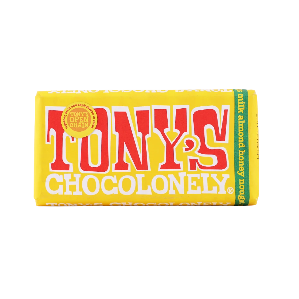 Tony's Chocolonely 32% Milk Chocolate and Nougat 180 gm