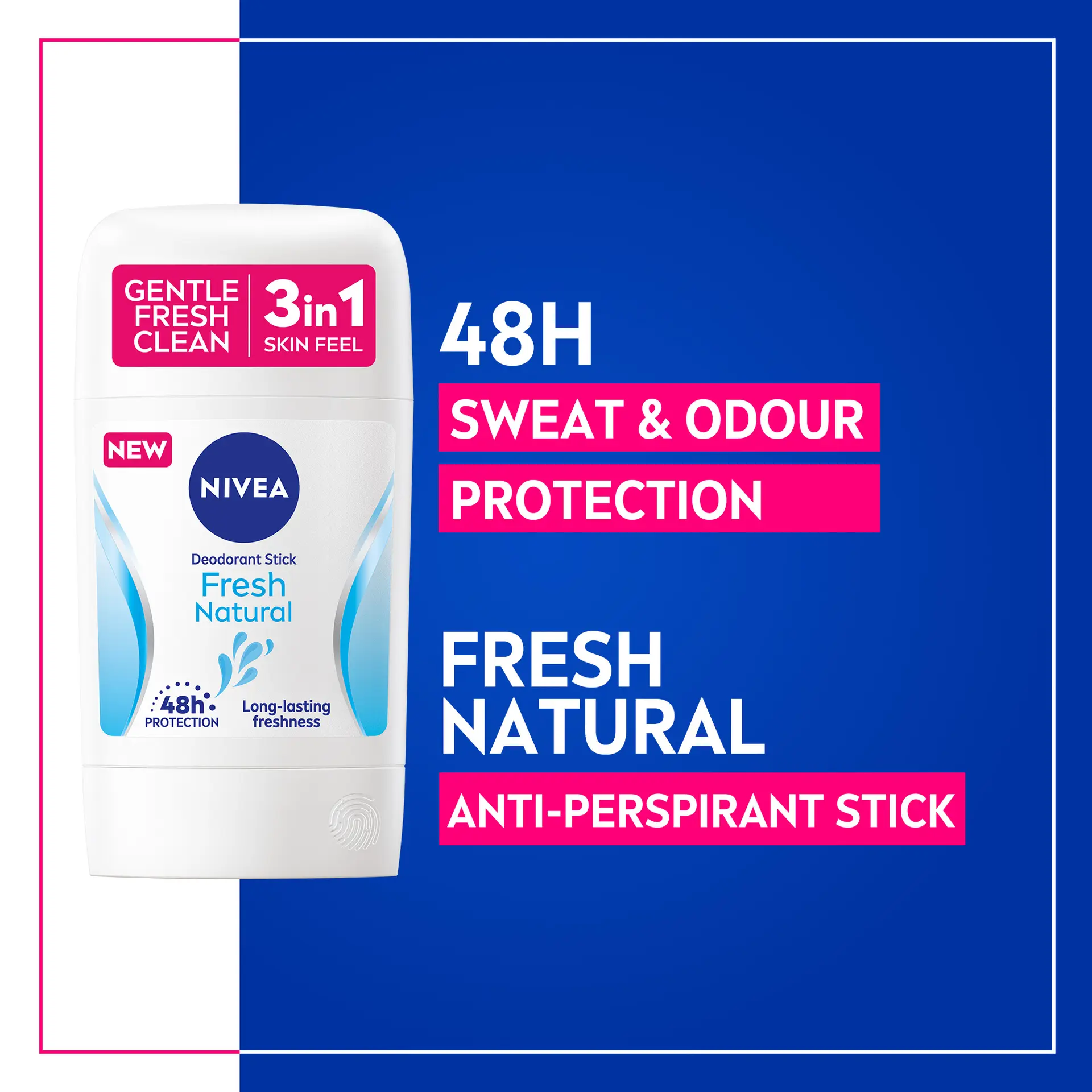 NIVEA Deodorant Stick for Women 48h Protection Fresh Natural Ocean Extracts 50 ml - view 2