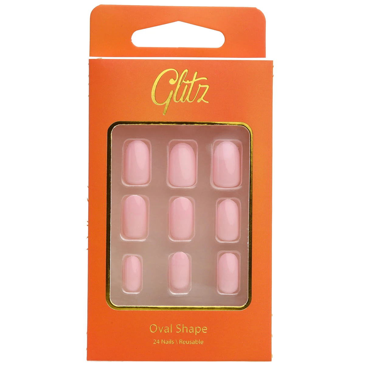 Glitz Press On Nails Baby Pink 24