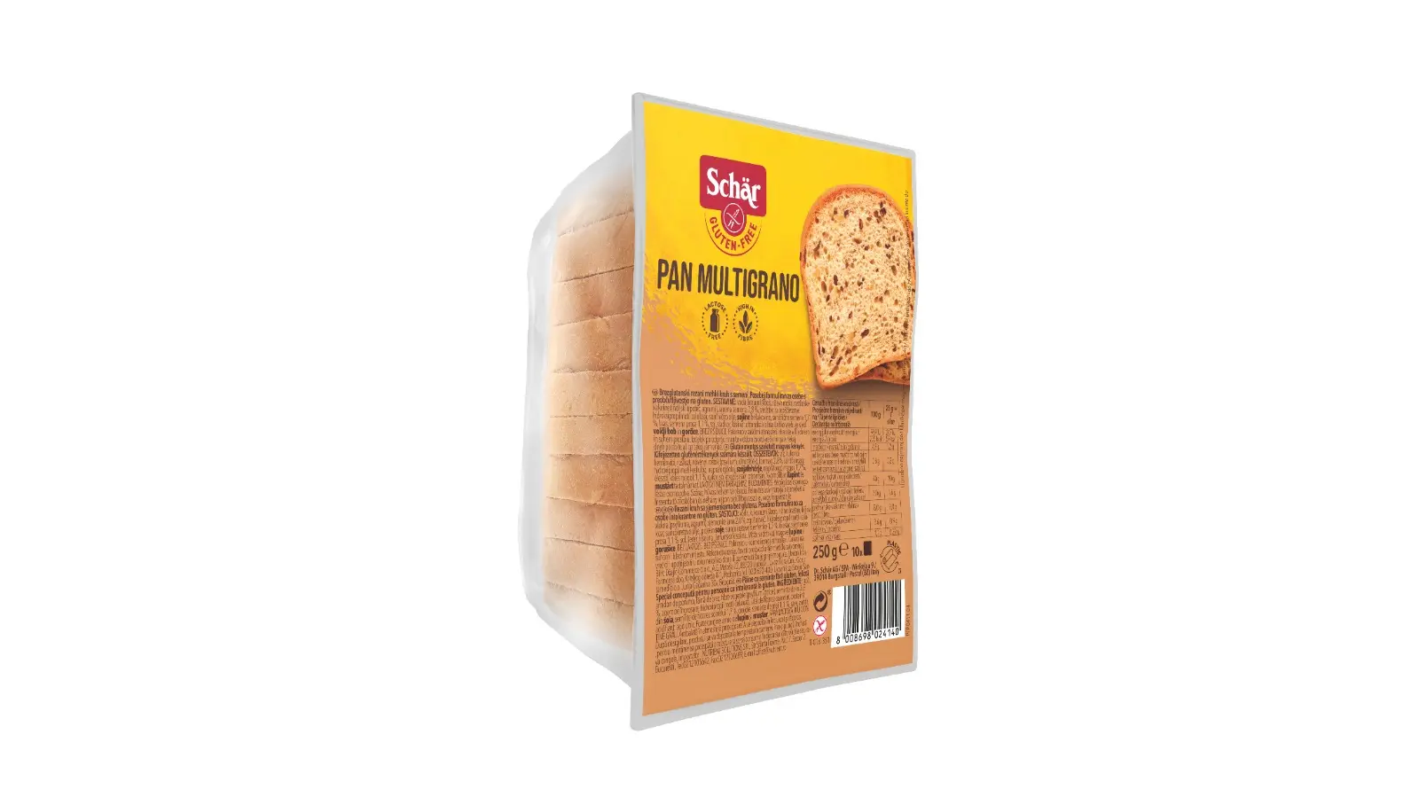 Dr Schar Pan Multigrano Gluten Free 250 gm - view 2