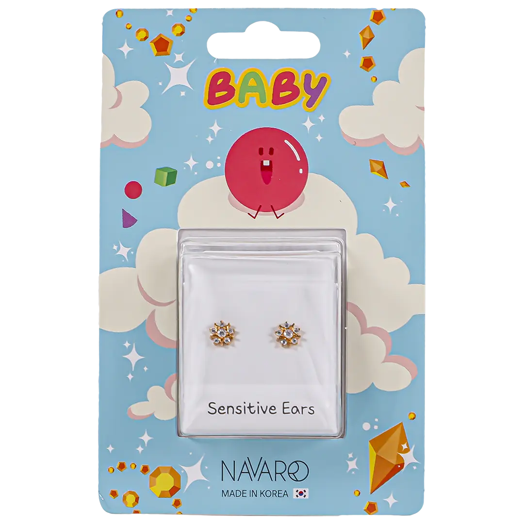 Navaro Medical Earrings Designed For Babies Gold G113 - view 1
