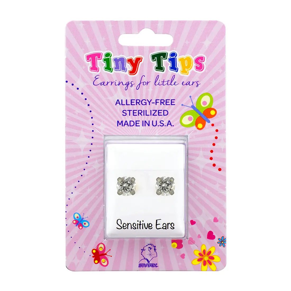 Studex Stainless Tiffany 4mm Cz- Earrings For Sensitive Ears - view 5