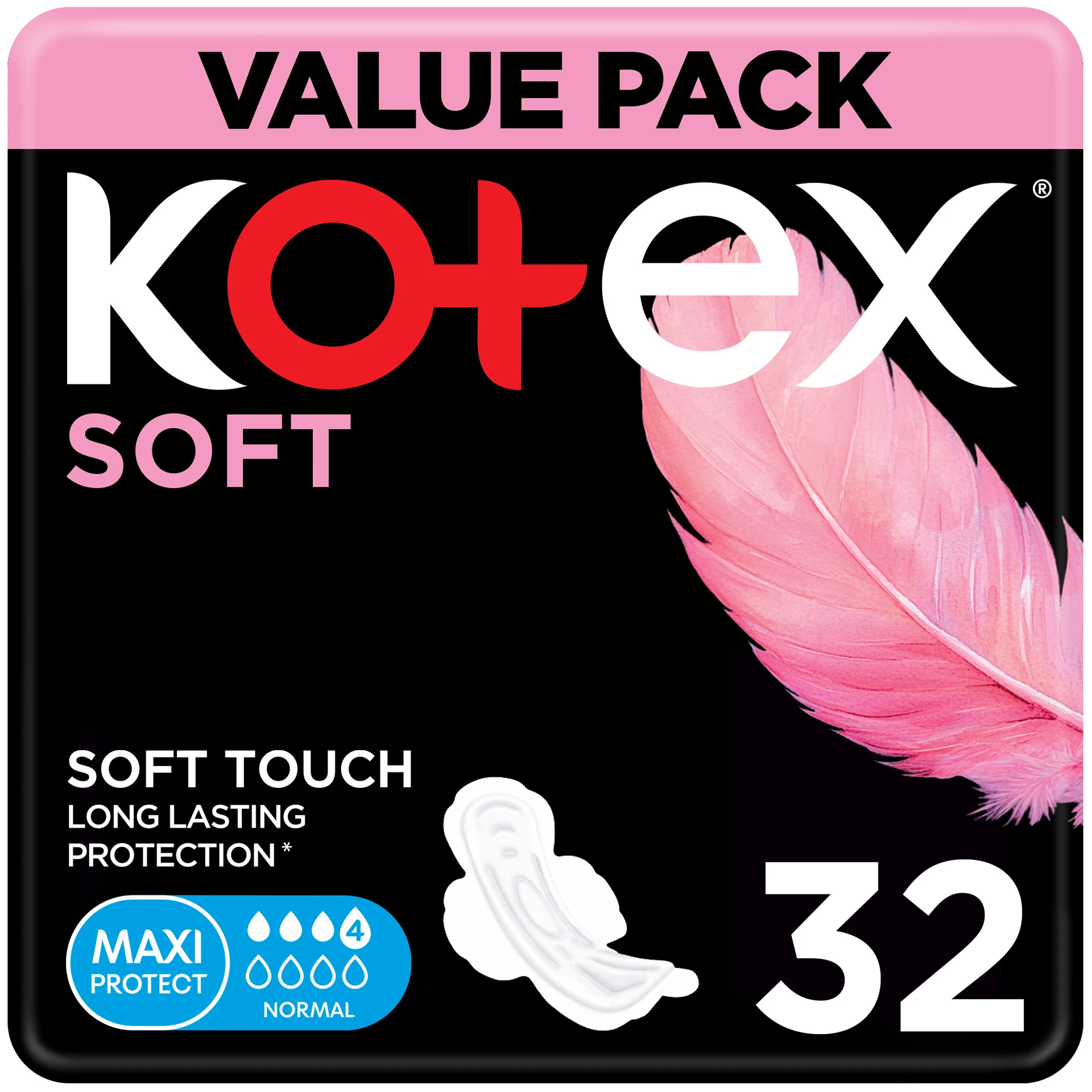 Kotex Soft Maxi Sanitary Pad With Wings Normal 32 Pads