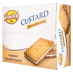 Teashop Biscuits Custard Cream Box 24 x 25gr 