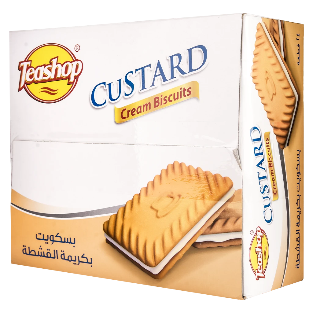 Teashop Biscuits Custard Cream Box 24 x 25gr 