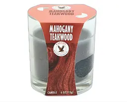 Falcon Glass Candle Mahogany Teakwood 4 Oz