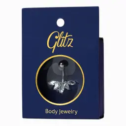 Glitz Body Ring Silver with Crystal flower