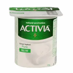 Activia Stirred Yoghurt Plain Full Fat 125 g