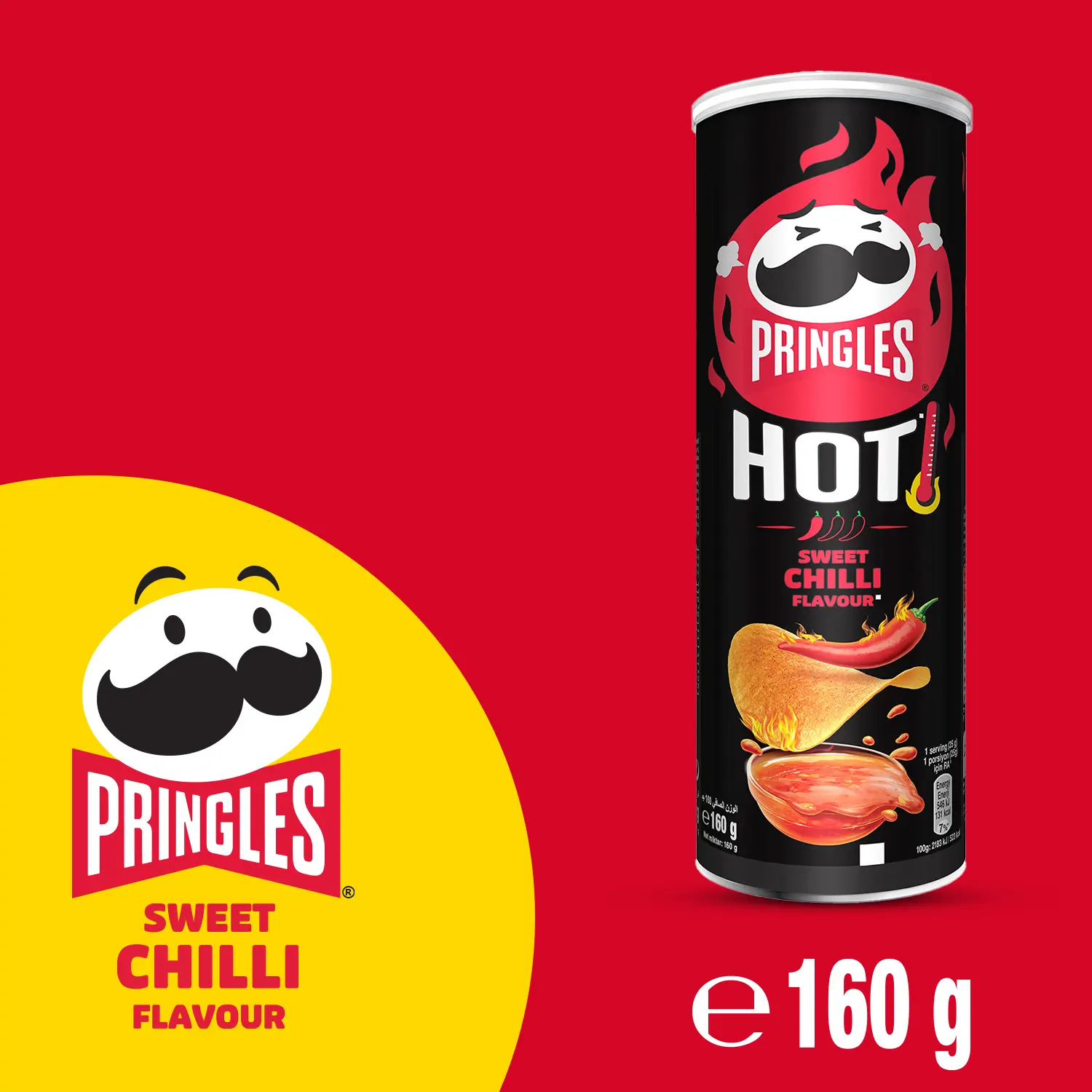 Pringles Potato Chips Hot Sweet Chilli Flavour 160 gm - view 5