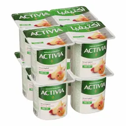 Activia Peach & Apricot Yoghurt Full Fat 120 g 6+2 free