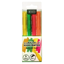 Roco 130 Slim Highlighter 1 - 4 mm Chisel Tip Assorted Color