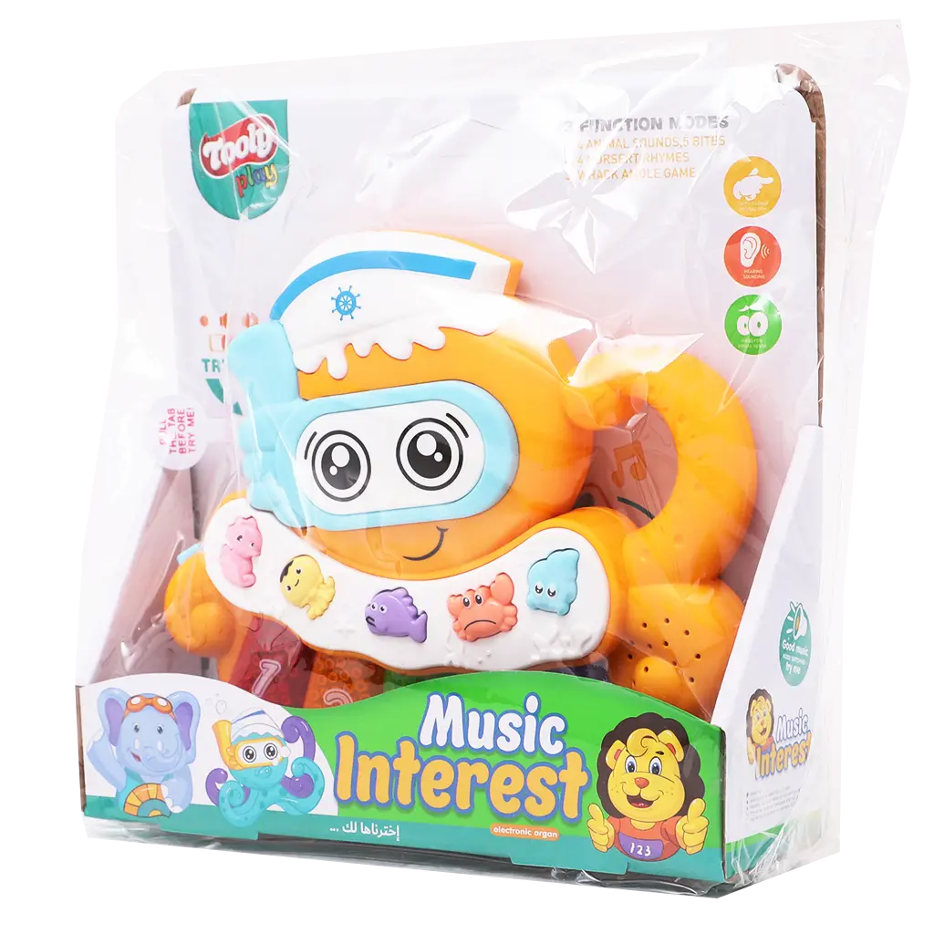 Tooly Play Musical Octopus Piano Shape Assorted - view 1