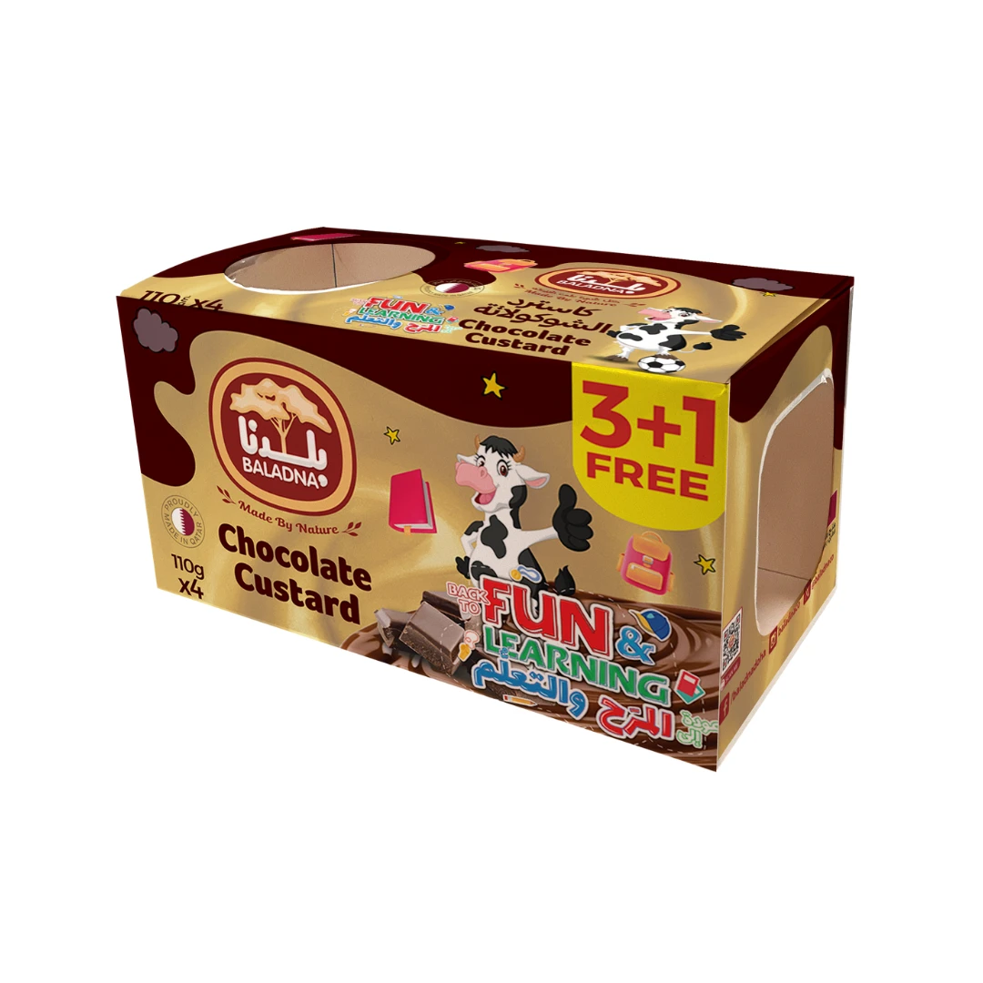 Baladna Custard Chocolate 4 pcs 110 gm