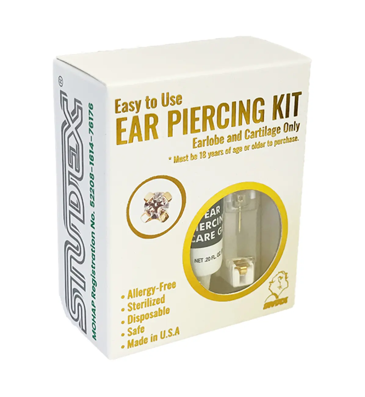 Studex 3mm Cz Gold Plated- Ear Piercing Kit - view 4