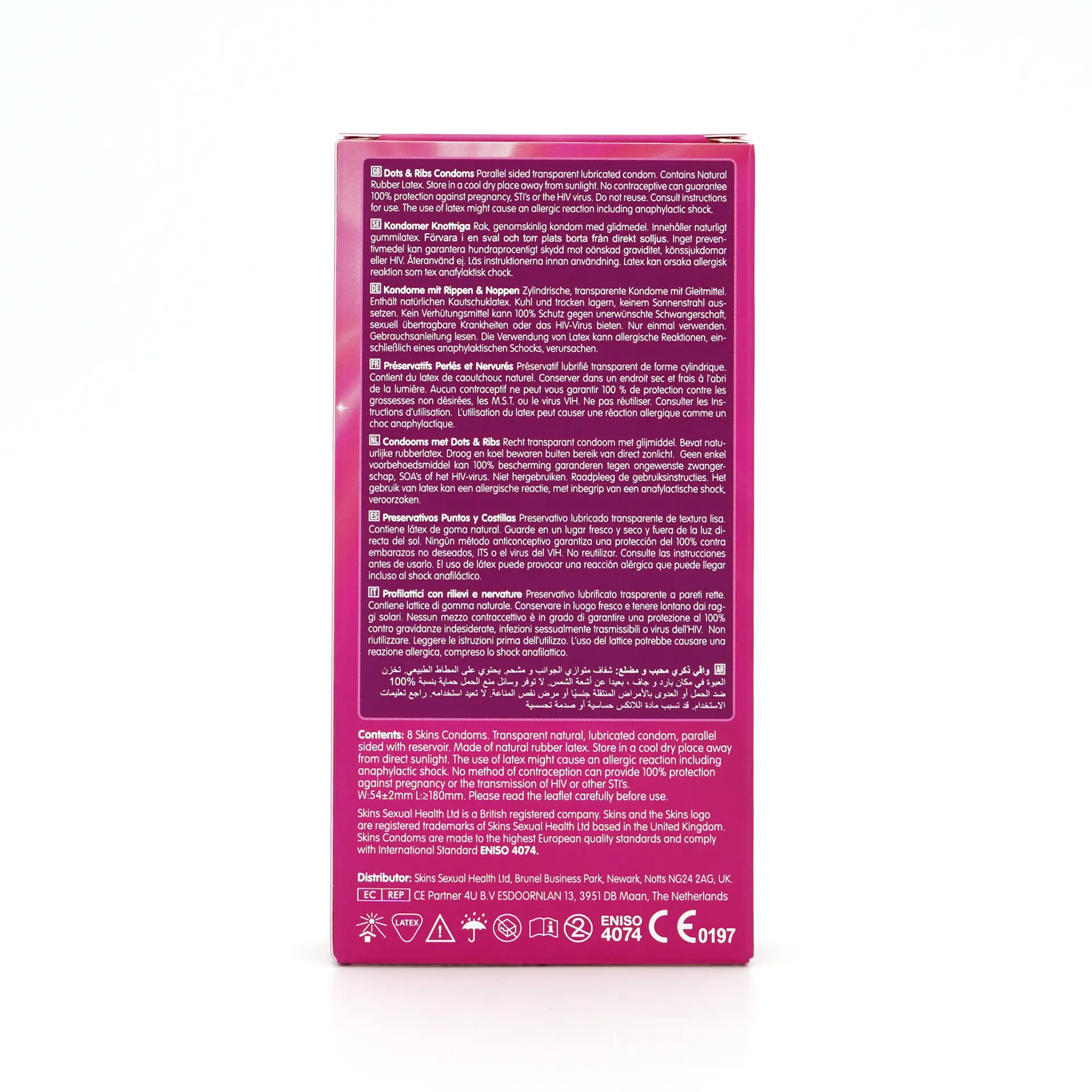 Skins Condom Dots & Ribs 8 Pack - view 5