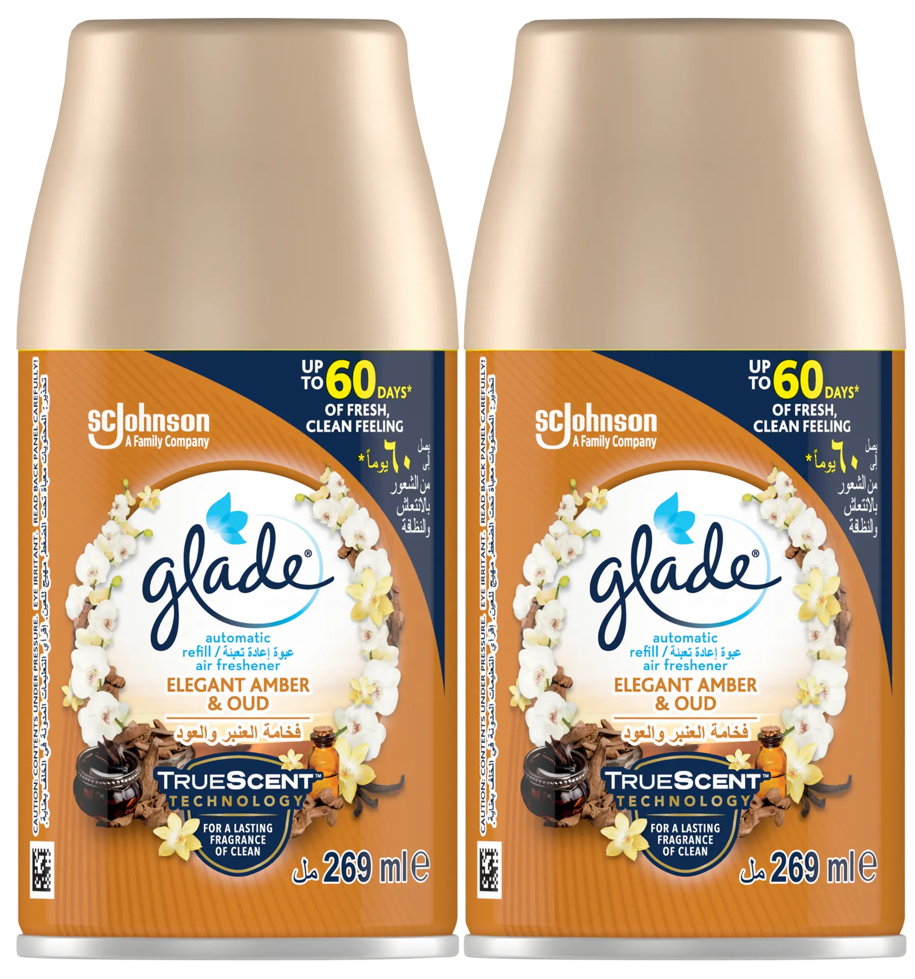 Glade Automatic Spray Refill Elegant Amber & Oud 269 ml 2 Pcs - view 1