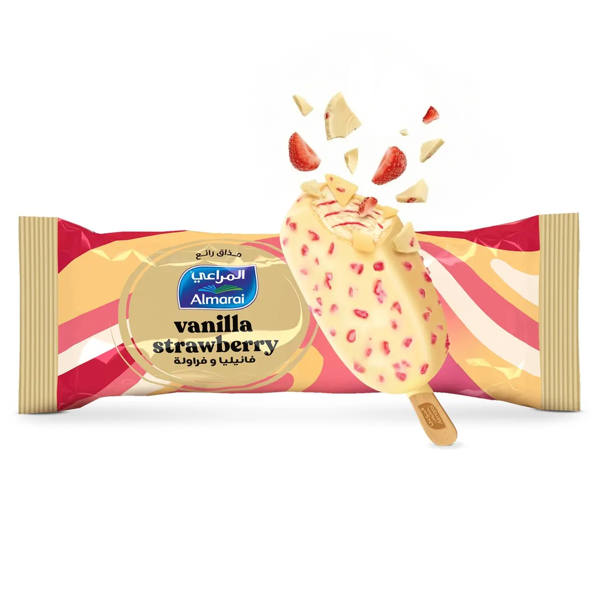 Almarai Ice Cream Stick Vanilla & Strawberry 90 ml - view 2