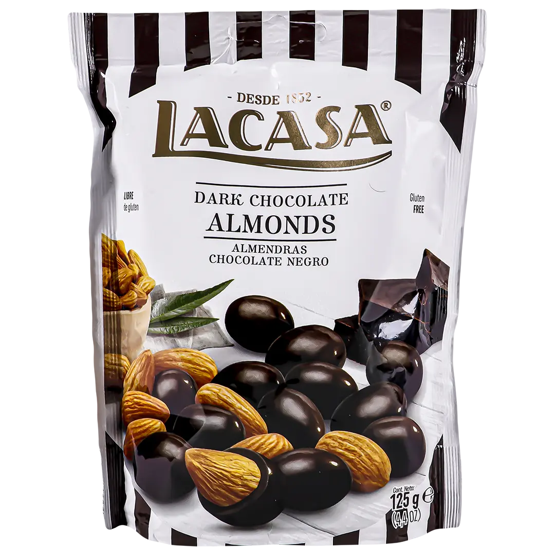 Lacasa Almond Coated with Dark Chocolate 125 gm - view 1