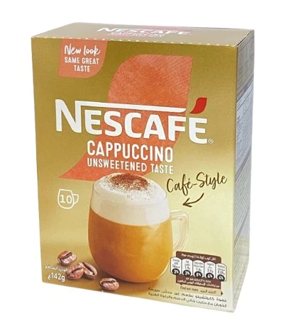 Nescafe Cappuccino Unsweetened 14.2GmX10
