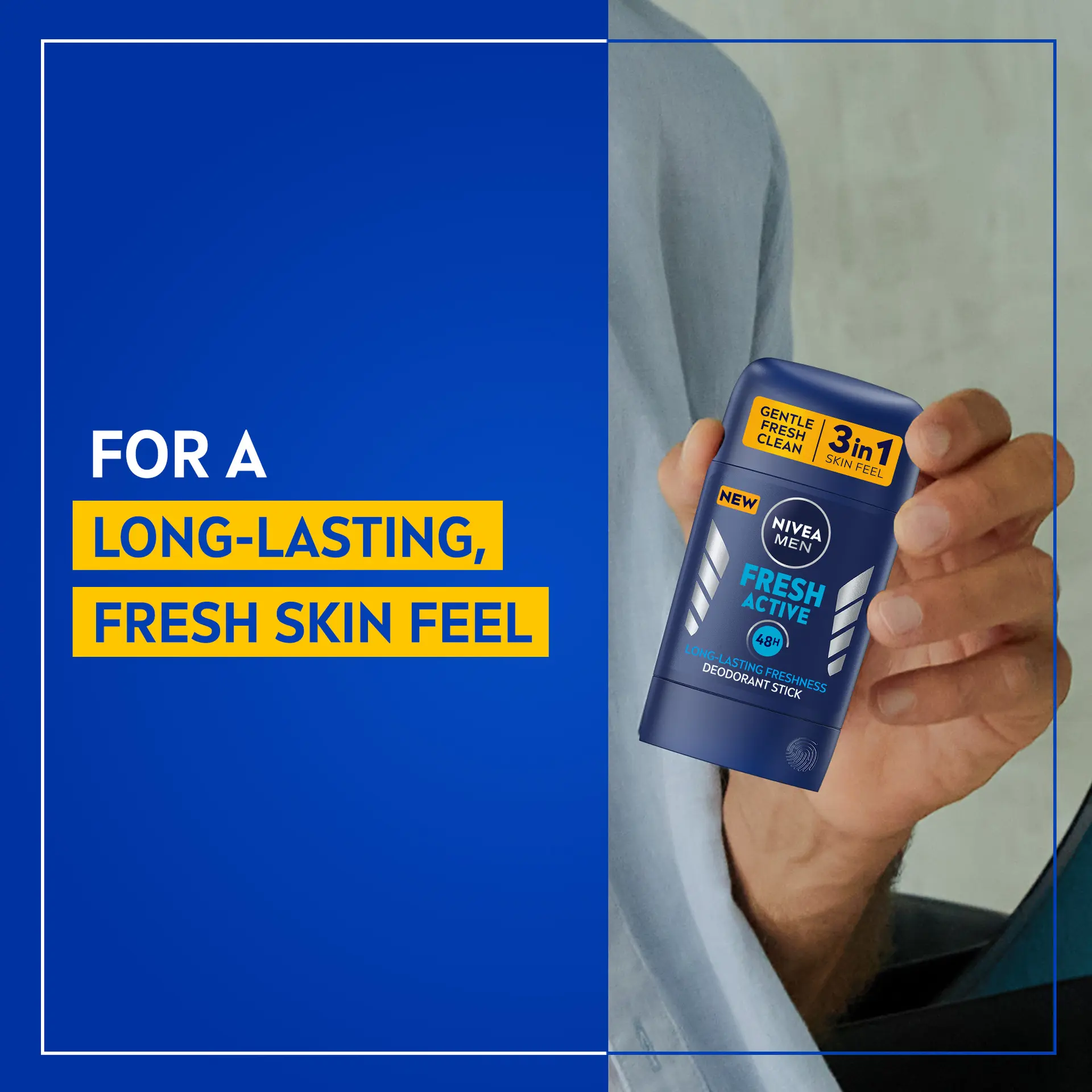 NIVEA MEN Antiperspirant Stick for Men 48h Protection Fresh Active Fresh Scent 50 ml - view 4