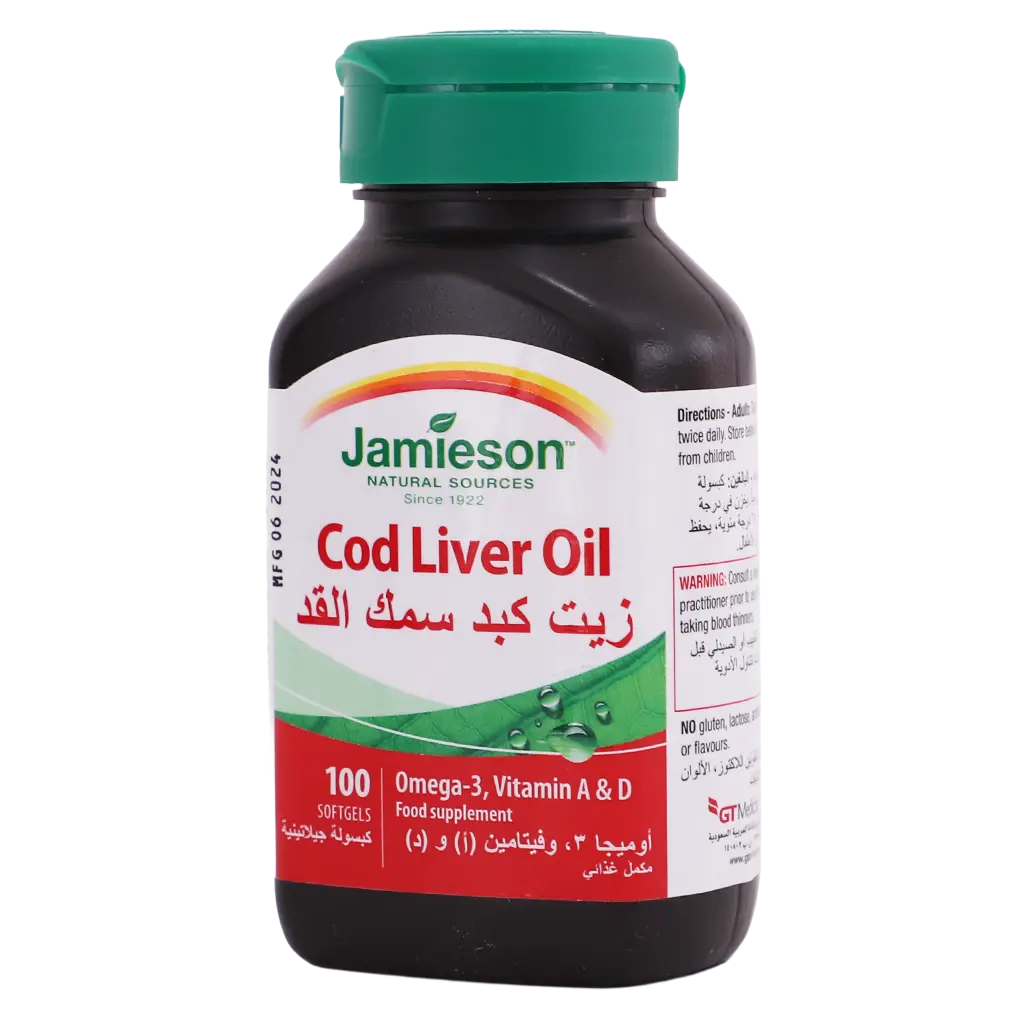 Jamieson Cod Liver Oil 100 Softgels Tablets - view 1