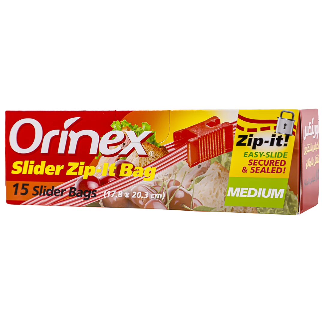 Orinex Slider Zip-It Lock M Bags 15 pcs